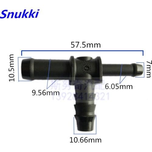 Universal Tee connector general auto Fuel line quick connector plastic T connector 5pcs a lot