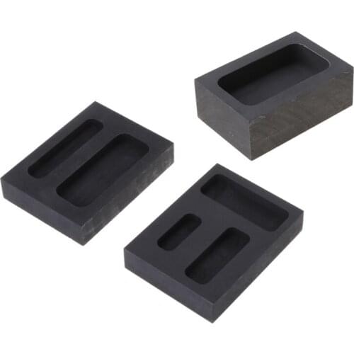 Gold Crucible Graphite Ingot Melting Metal Bar Mold Casting Refining Scrap Tool