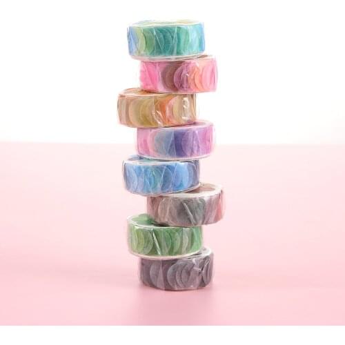100Pcs/Roll Candy Paper Tape DIY Scrapbooking Decorative Stickers Hand Account Photo Home Decor Masking Tapes Handmade Stickers