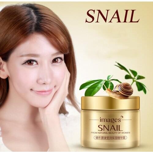 2Pcs IMAGES Face Care Essence Nutrition Snail Cream Moisturizing Anti-Aging Anti Wrinkle Day Snail Face Cream