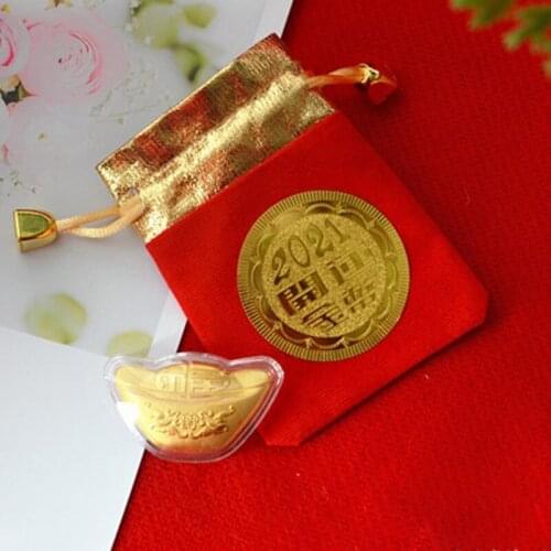 2021 Year of Ox Commemorative Yuanbao Chinese Zodiac Souvenir New Year Decoration Party Gifts