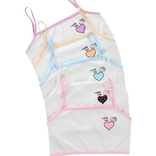3pc/Lot Cotton Young Girls Training Bra 10-15 Years Children Condole Belt Vest Kids Bra Camisole