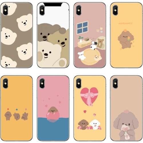 Cute couple bear Accessories phone Case For Samsung Galaxy S10E S10 Lite S9 S8 S7 S6 Edge Plus S5 S4 Mini Note 10 9 8 5 4
