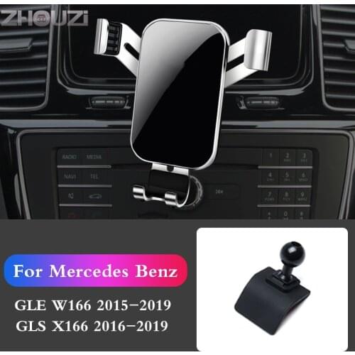 Car Phone Holder Mounts Stand GPS Navigation Bracket For Mercedes Benz W166 GLE 2015-2019 GLS X166 2016-2019 Car Accessories