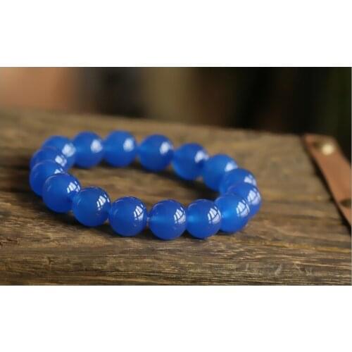 Pure natural ethnic blue jade bracelet agate bracelet crystal jewelry bracelet cb2730