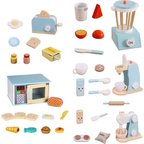 Kids Children Kitchen Pretend Play Toy Cooking Set Cookware PlaySet Food Wooden