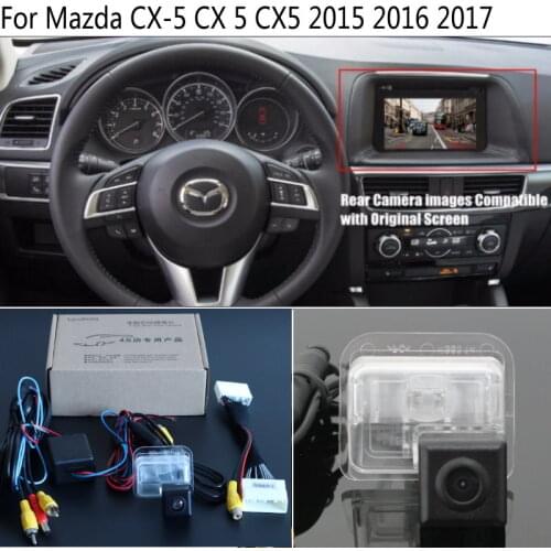 For Mazda CX-5 CX 5 CX5 2013 2014 RCA & Original Screen Compatible With AUTO Rear View Camera Back Up Reversing Camera HD CCD