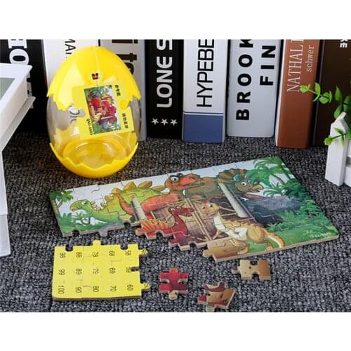 Dinosaur Puzzle Toys Surprise Dinosaur Egg Wooden Puzzle Toy childrens Educational Wooden Toy Kids Educational Supplies