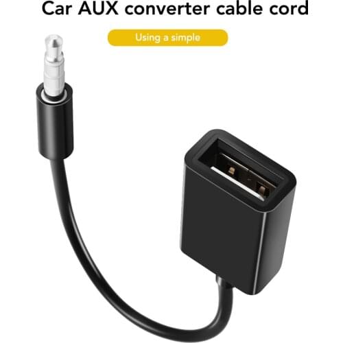 3.5mm Jack to USB Converter Cable Car Accessories for BMW E46 E60 Ford focus 2 Kuga Mazda 3 cx-5 VW Polo Golf Jetta Passat