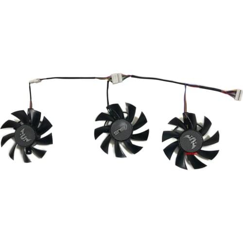 3pcs/Set T128015BU 7Pin GPU Card Cooler Fans For ASUS RX 5700 RX5700 XT GTX1660S 1660 TUF Cards As Replacement