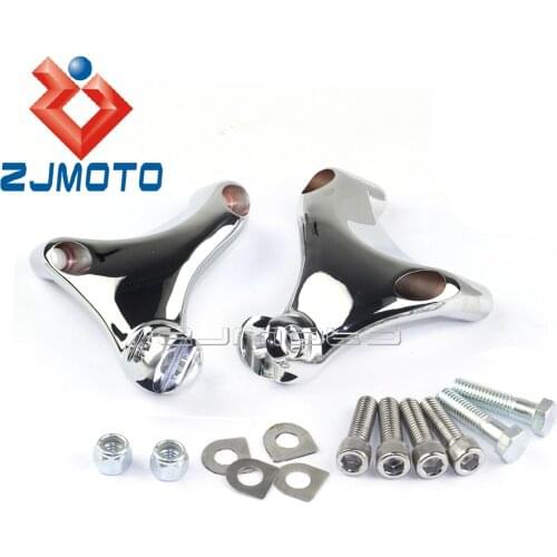 Motorcycle Passenger Footpeg Mount Clamps For Harley Sportster XL883 XL1200 2004-2013 Chrome Footrest Mount Brackets