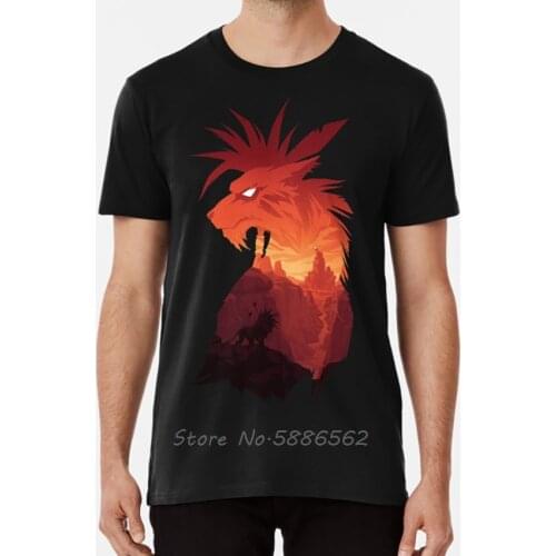 The Canyons Guardian T Shirt Final Fantasy Red Xiii Red 13 Final Fantasy Vii Final Fantasy Men Unisex Cotton Tees Harajuku