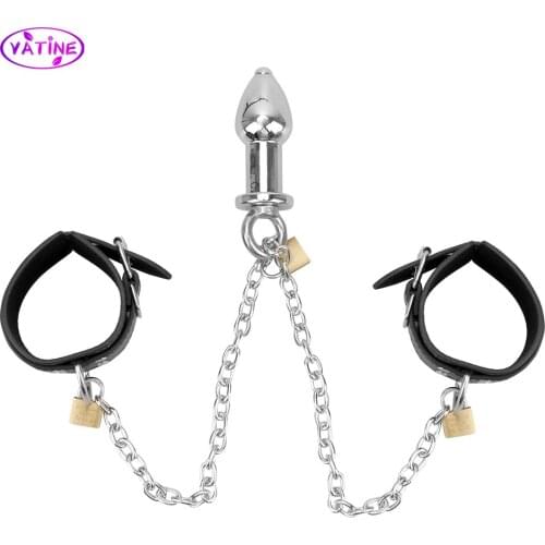 Bondage Accessories Kit Handcuffs Anal Plug Sex Tools For Couples Women Sex Toys Erotic Harness Machine Games Set Intimate Shop