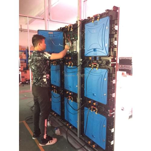 HD new LED large screen commercial rental LED display p4 512 * 512 * 80mm with receiving card and cable