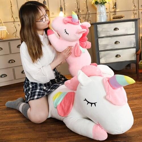 New Cute Unicorn Plush Toy Soft Stuffed Unicorn Dolls Animal Horse Toys For Children Girl Pillow Birthday Gifts Party decoration