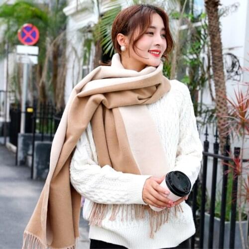New Fashion Winter Warm 200*60CM Women Scarf Pashmina Thicken Blanket Shawls and Wraps Long Cashmere Female Dropshiping