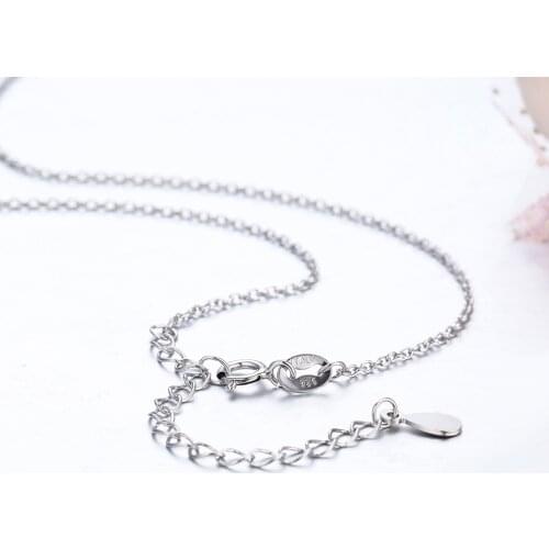 Windshow 925 Sterling Silver Thin Short Cross Chain Choker Necklace Women Girls Kids 35cm Jewelry Kolye Collares Collier Bijoux