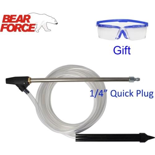 High Pressure Washer Sand Blaster Kit Sandblasting Gun Lance Nozzle Carwash Sand Blasting Sandblaster Gun 1/4" Quick Connector