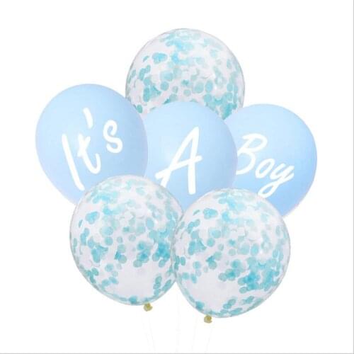 Gender Reveals Party Balloons Boy Or Girl Latex Balloons Baby Shower Children Birthday Party Decoration Supplies 6pcs