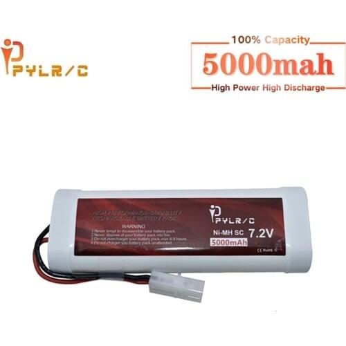 SC*6 Cells 7.2V 5000mAh 15c can Rechargeable Ni-MH Battery Pack with 2P Tamiya Plug for RC Remote control toys RC Cars Battery