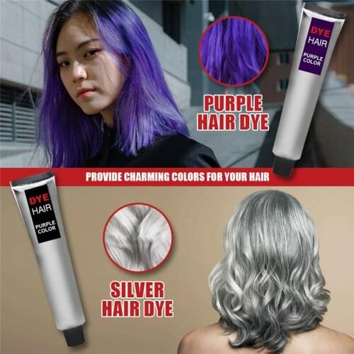 Light Gray Hair Dye Fast Dyeing Fixing Hair Dye Cream Lasting Simple and Easy To Use Effective Silver Hair Coloring Styling
