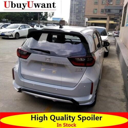 UbuyUwant For 2020 New H Onda Jazz Fit Spoiler High Quality ABS Material Painted Car Rear Tail Wing Decoration