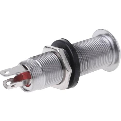 1pc Chrome Guitar Bass Cylinder Output Jack Flush 1/4" Part guitar accessories electric guitar