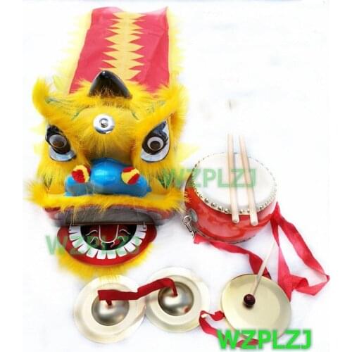 Lion Dance Costume Drum Gong 5-12 Age Kindergarten Children Play Party Performance Sport Outdoor Parade Parad Stage Mascot China