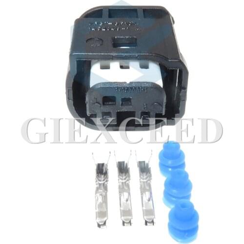 2 Sets 3 Pin 1-1452049-1 Car Pressure Switch Cold Air Pressure Sensor Socket Waterproof Throttle Pedal Plug For BMW BENZ