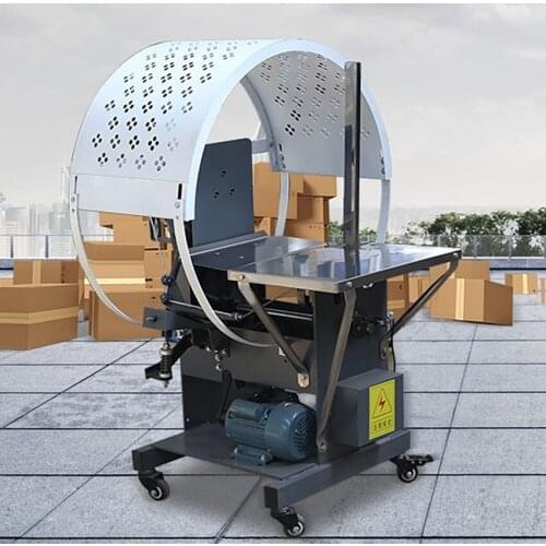 50CM/70CM Automatic Carton PE Bundle Electric Semi Box Pallet Auto Tying Strapping Machine Plastic Rope Packing Machine 220V