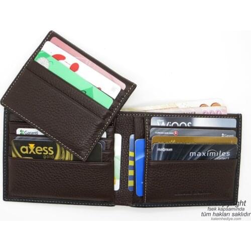 Genuine Leather Wallet | İsme Special Wallet | 12x9 Horizontal | TM 1040-4 Gift Wallet