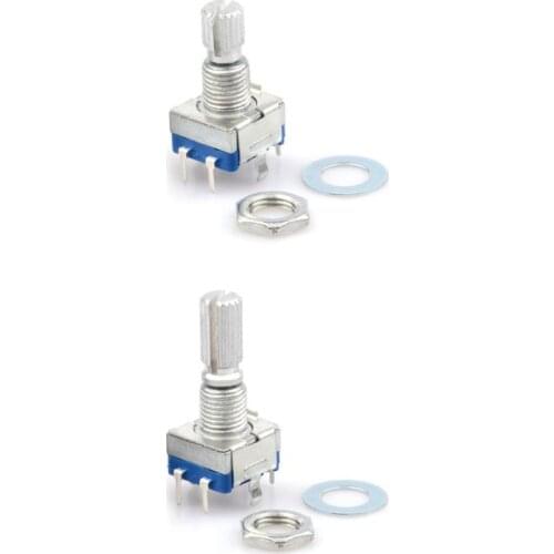 5pcs/set 15/20mm Digital Potentiometer Plum Handle EC11 Rotary Encoder Coding Switch with 5 Pin for DVD Player Monitor