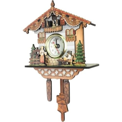 Wooden Cuckoo Clock Decorative Wall Clock with Quartz Movement Novelty Gifts