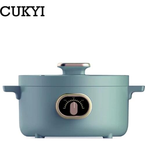 CUKYI 3L Electric Multicooker Mini Cooking Pot Skillet Frying Boiling Stewing Pot Hot Pot Noodles Breakfast Maker Non-stick 220V