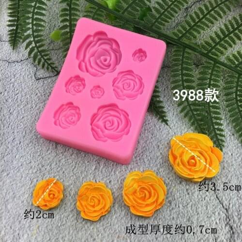 7 flowers small flowers fondant cake mold flower fondant tool cake decoration mold DIY baking chocolate tool