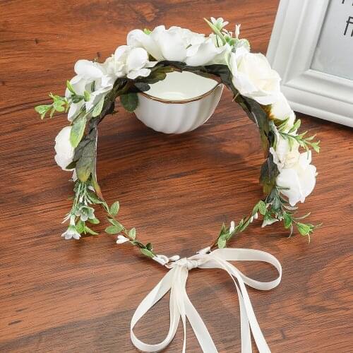 MOLANS 2020 Fashion Fine Bridal Wedding Artificial Flower Crown Colorful Plastic Leaves Manual New Hair Accessories Headwear