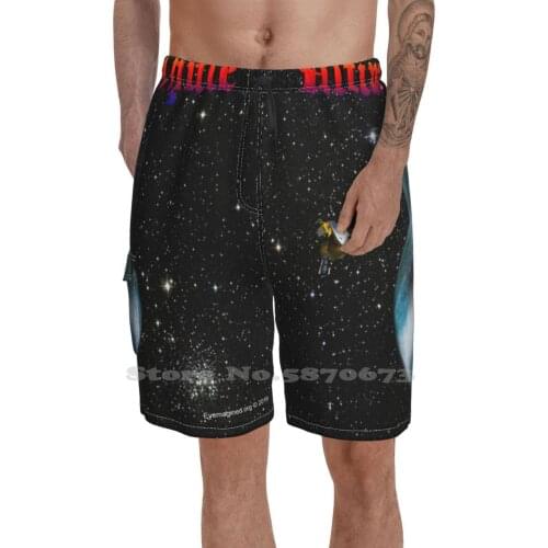 Ultima Fashion New MenS Beach Shorts Ultima Asteroids Comets Planets Moon Space Solar System Mother Ship Ufo Aliens Ancient