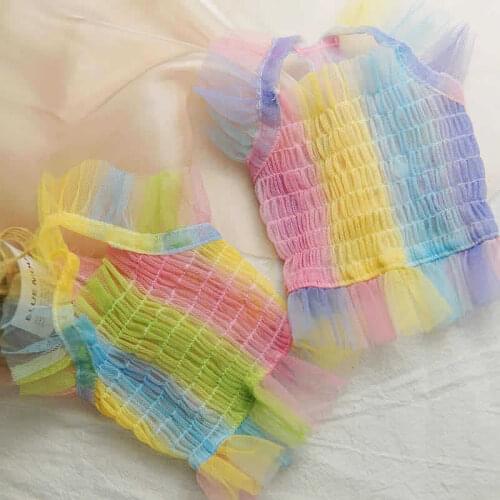 Pet Clothes for Dogs Cats Dress Teddy Bichon Corgi Spring Summer Medium-sized Dog Skirts for small dogs girl puppy clothes