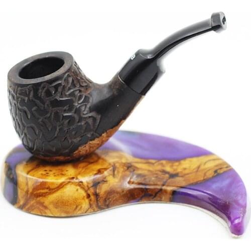 Natural Solid Wood Pipe Rack Portable Handmade Smoking Tobacco Pipe Stands Holder Smoking Accessories