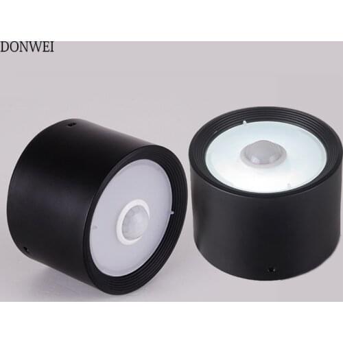 DONWEI Infrared Motion Sensor Ceiling Light Indoor Sensing LED Surface Mount Fixture Ceiling Light AC85-265V Living room Hallway