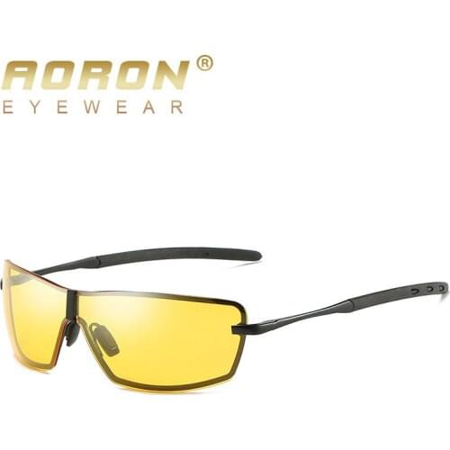 AORON 2018 New Polarized Sunglasses Men Brand Designer Square Male Vintage Eeywear Top Quality Fashion Man Sunglasses UV400