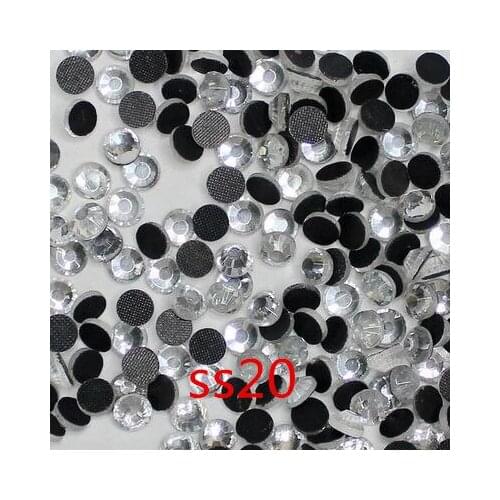 Clear SS20 1440PCS Crystal DMC HotFix FlatBack Rhinestones hot fix Iron On Rhinestones garment sewing stones