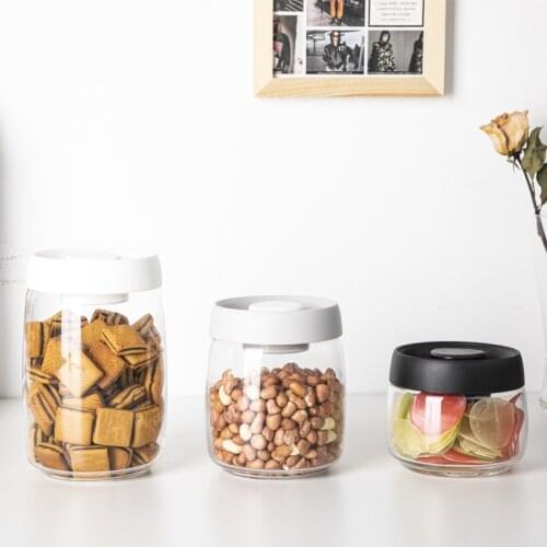 Glass airtight tank storage tank coffee bean storage kitchen miscellaneous grain storage sealed and moisture-proof