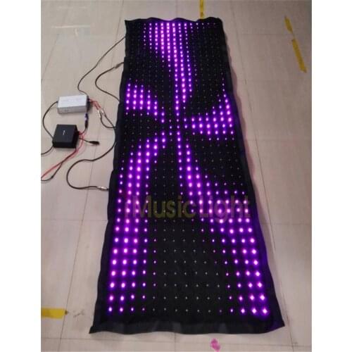 P6 100 cm by 530 cm led star vision curtain /fabric led video curtains led video cloth DMX/PC control
