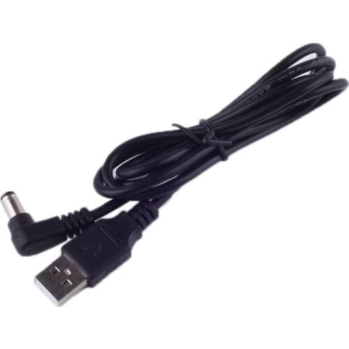 DC Power Plug USB Convert To 5.5*2.1mm/DC 5.5x2.1mm White Black L Shape Right Angle Jack With Cord Connector USB Cable