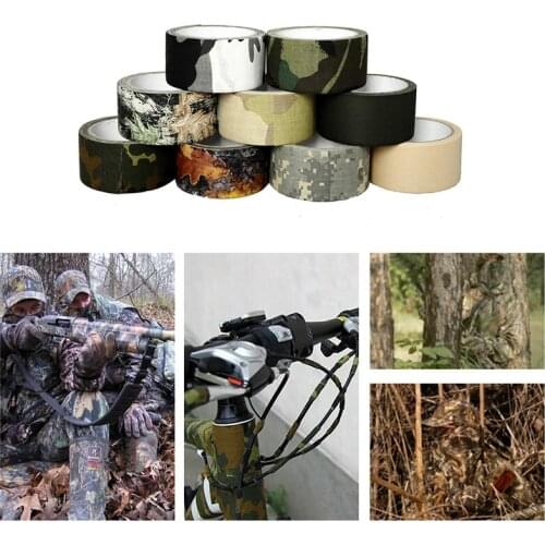 Waterproof Camo Tape Self-adhesive Durable Outdoor Camping Camouflage Stealth Tape Wrap Hunting Accessories