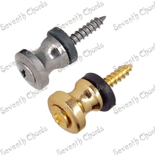 10 Pcs Small Cone Gun Color Bass Guitar Strap Lock Button Metal End Pin Peg - E-1010