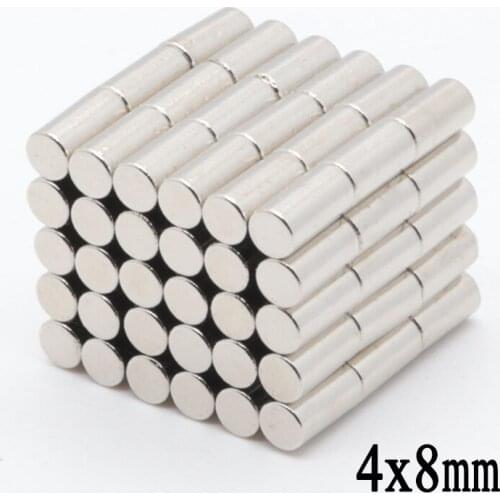 200pcs N35 4 x 8 mm Super Strong Powerful Small 4x8mm Super Strong Round Neodymium Magnets Rare Earth