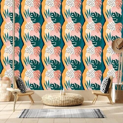 Custom Banana Leaf 3d Luxury Tropical Wallpapers for Living Room Photo Contact Self Adhesive Vinyl Custom Walls In Rolls Decor