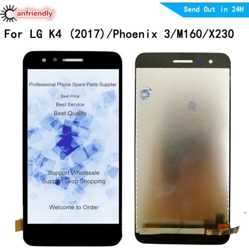 5.0" lcd For LG K4 K7 2017 X230 M160 Phoenix3 Fortune LCD Display+Touch Screen Digitizer with frame Assembly phone lcds screen